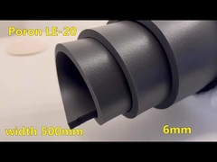 কালো PORON INOAC Foam LE-20 উচ্চ রিবাউন্ড 6.0mm রাবার সমর্থিত ফেনা