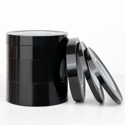 কেনা 0.06mm Black Kapton tape Silicone Adhesive light shielding PCB tape online manufacture